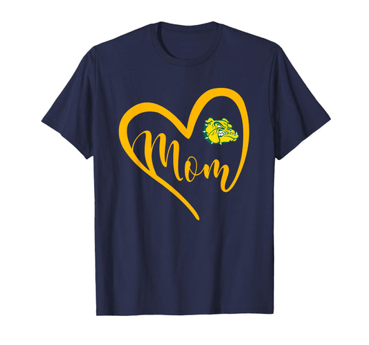 Deland Bulldogs Logo Heart Mom HS T-Shirt