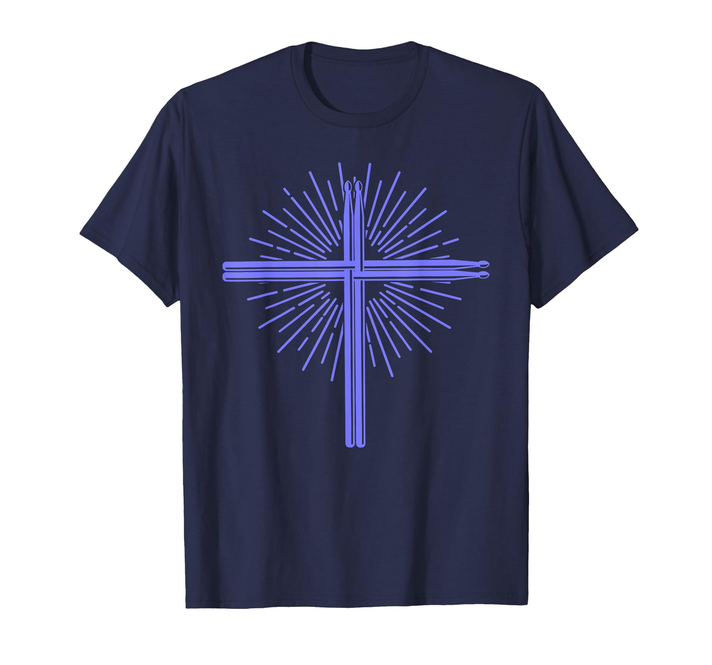 Cool Drumsticks Christian Cross Drummer Gift For Men Women T-Shirt