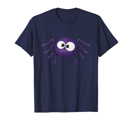 Blue Scary Spider Halloween T-Shirt