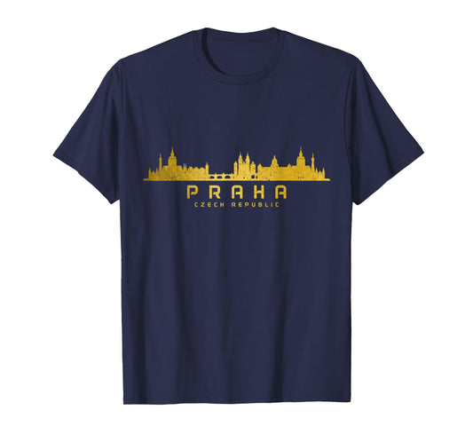 Prague Skyline Czech Republic Praha Souvenir T-Shirt