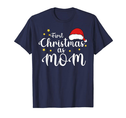 First Christmas As Mom 1st Christmas Matching Family Holiday T-Shirt