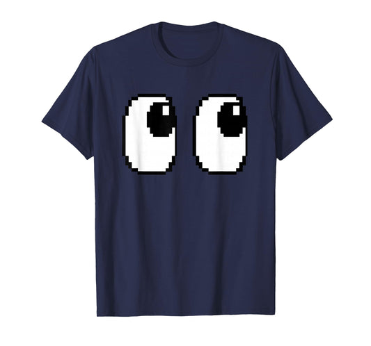 Pixel Ghost Eyes Halloween Game Group Costume T-Shirt