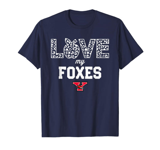 Yorkville Foxes Logo Love My Team HS T-Shirt