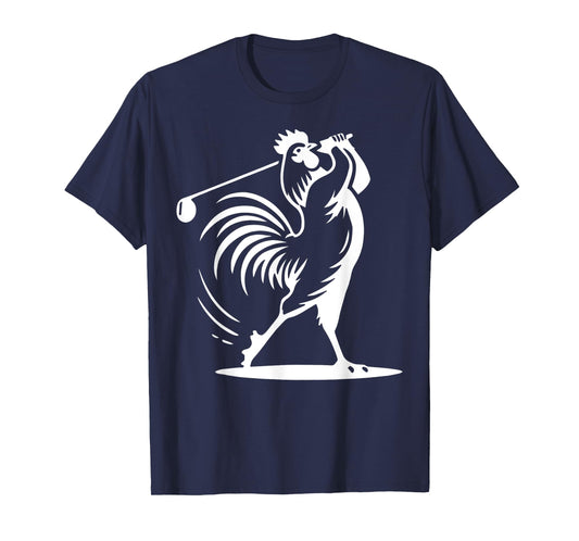 Vintage Rooster Playing Golf Golfer Golf Lover Game Day T-Shirt