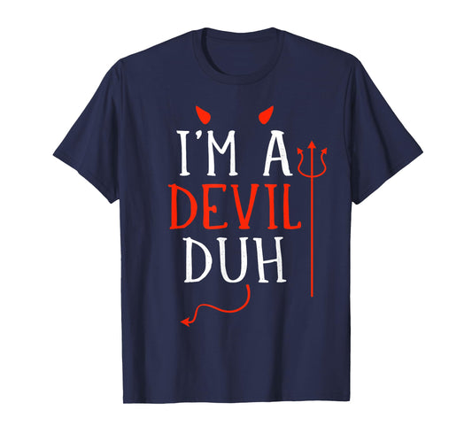 Funny lazy easy Im a devil costume for DIY halloween party T-Shirt