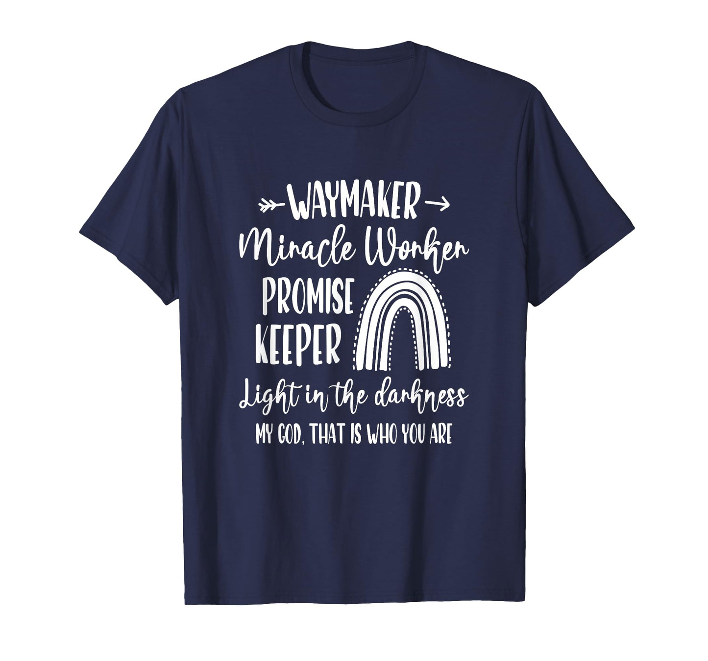 Kids Waymaker Miracle Worker Rainbow Christian T-Shirt