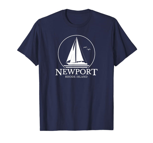 Newport Rhode Island Sail Boat Mens Womens Souvenir Sailing T-Shirt