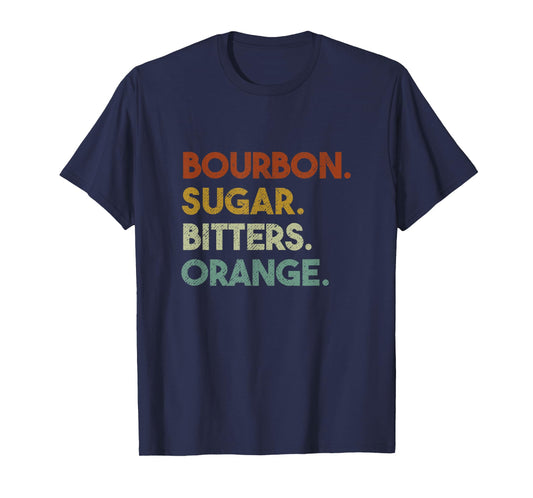 Bourbon Vintage 80s Retro Whiskey Old Fashioned T-Shirt