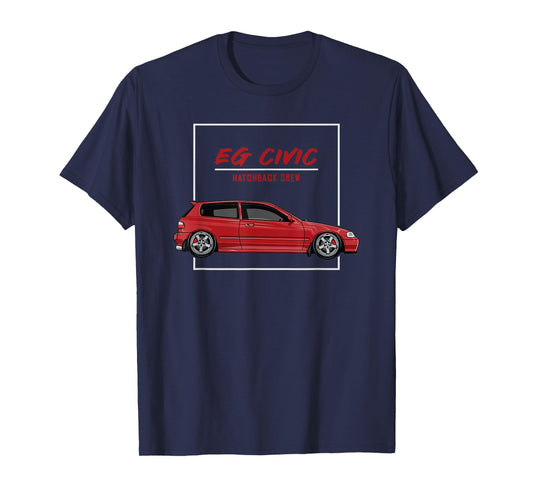 EG Hatchback Japanese Tuned Car MilanoRed T-Shirt