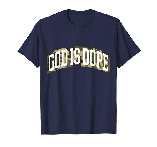 "God Is Dope" Camo Bible God Faith Church Christian T-Shirt