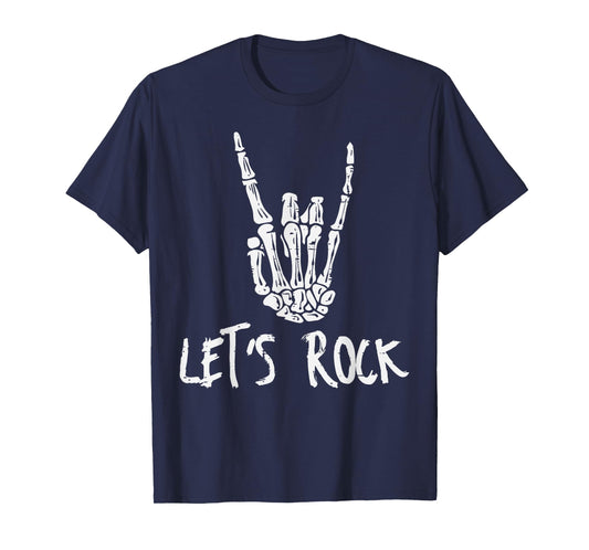 Skeleton Rocker Hand Punk Rock Music Men Boys Kids Youth T-Shirt