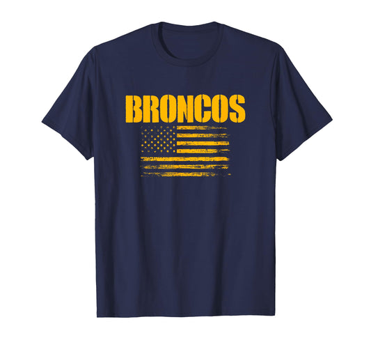 Spring Hill Broncos USA Flag Pride T-Shirt