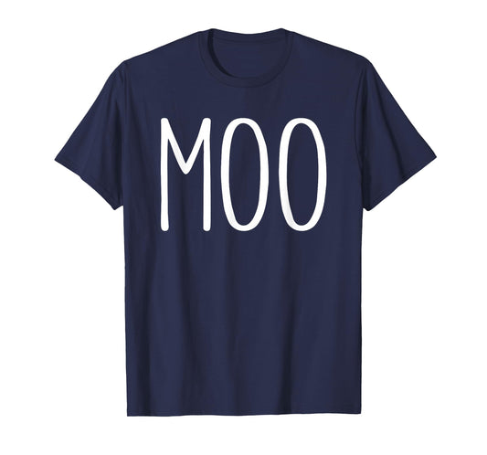 Moo Shirt Funny Adult Men Women Cow Goes Moo Costume T-Shirt