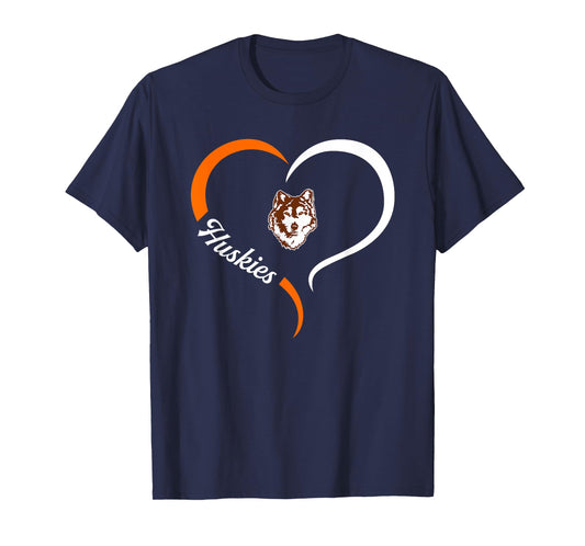 Portage Northern Huskies Logo Half Heart Slogan HS T-Shirt