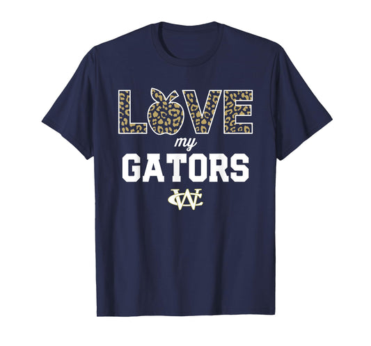 Ware County Gators Logo Love My Team HS T-Shirt