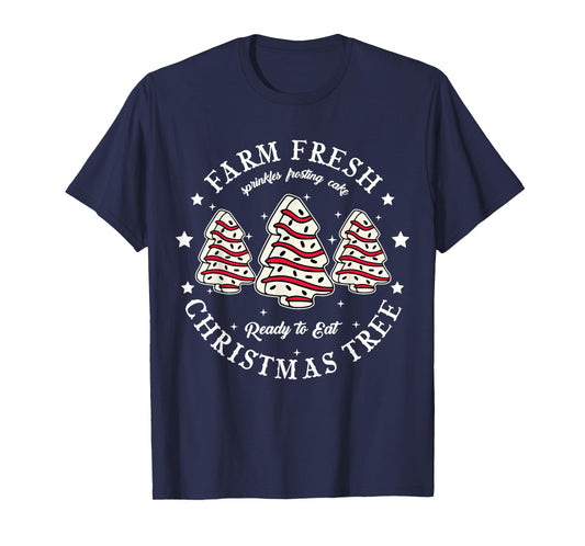 Farm Fresh Christmas Tree Xmas Cake Holiday Family Matching Unisex-Kids T-Shirt