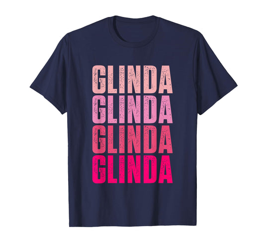 Glinda First Name Apparel Retro Glinda First Name Vintage T-Shirt - Unisex-Adults, Black, Small, Short Sleeve, T-Shirt