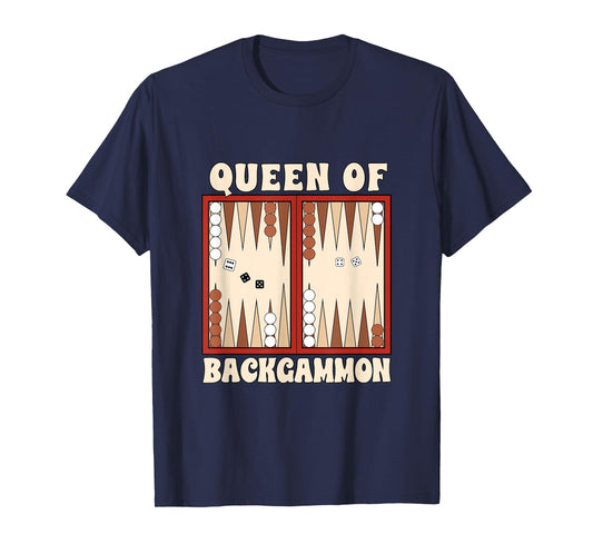 Backgammon Player Backgammon Lover Queen Of Backgammon T-Shirt
