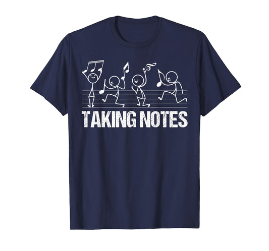 retro Vintage Musical Taking Notes Teachers Funny Music Love T-Shirt