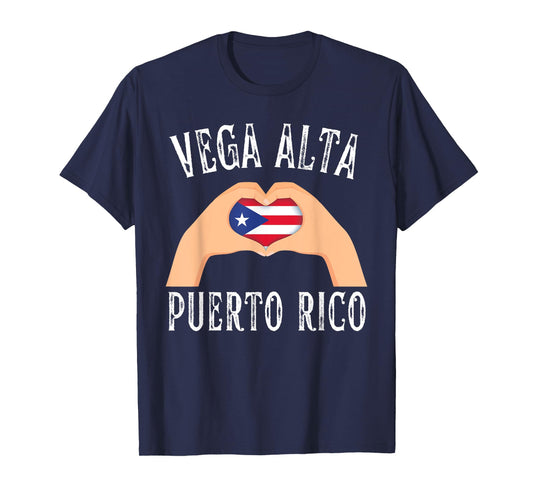 Puerto Rico Flag Heart Vega Alta City T-Shirt