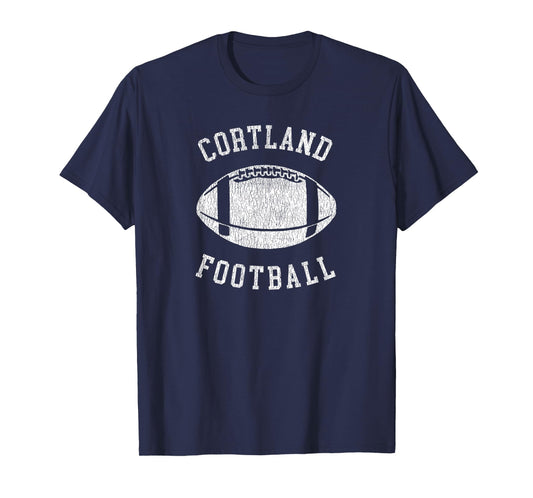 Cortland Football Distressed Vintage 80's Throwback Classic T-Shirt