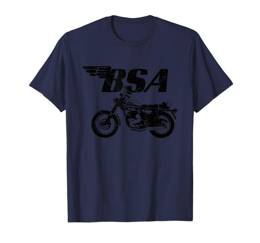 BSA Logo Distressed Thunderbolt Motorcycle T-Shirt