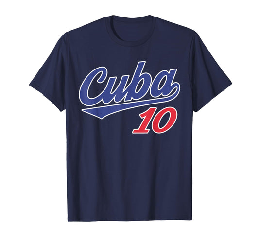 Cuba 10 Baseball Player Cuban Baseball Fans T-Shirt