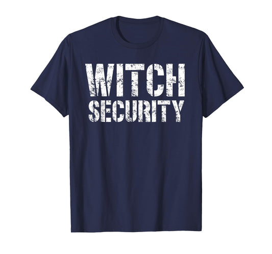 Halloween Dad Mom Daughter Adult Costume Witch Security T-Shirt