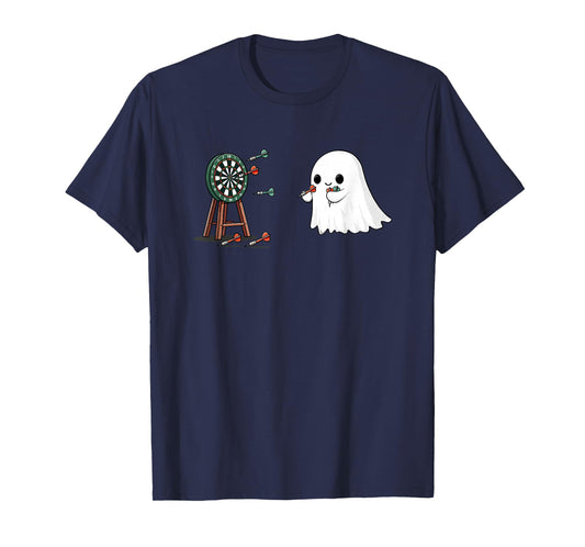 Funny Ghost Dart Player Halloween Bullseye Game Humor T-Shirt
