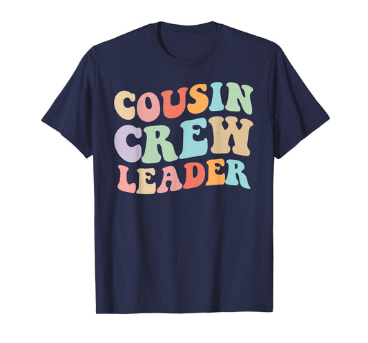 Cousin Crew Leader Retro Graphic – Fun Cousin Group Design T-Shirt
