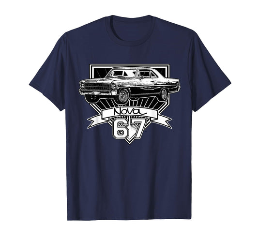 1967 67 Chevys Nova Classic Car Old School Muscle Car T-Shirt