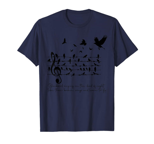 Blackbird Singing In the Dead of Night. T-Shirt