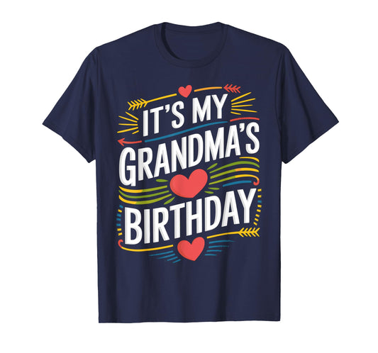 It's My grandma's Birthday Boho Nostalgia Design Women Kids T-Shirt