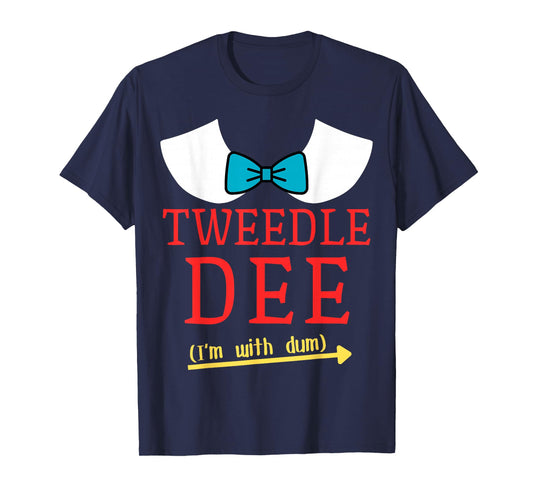 Tweedle Dee I'm With Dum Couple & Friends Funny Lazy Costume T-Shirt