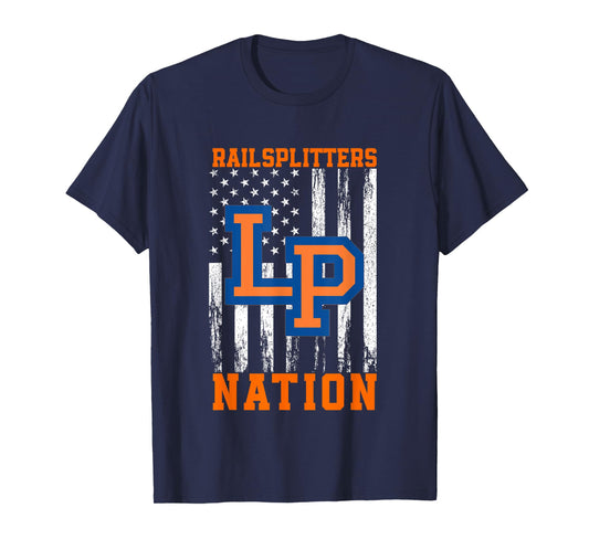 Lincoln Park Railsplitters Logo Nation HS T-Shirt