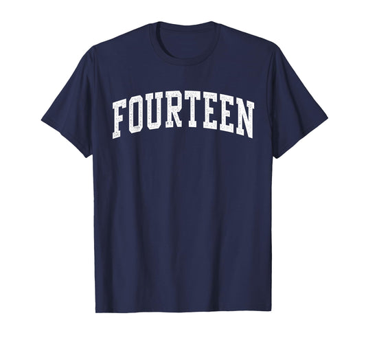 Fourteen Minimalist 14th Birthday Design 14-Year-Old T-Shirt
