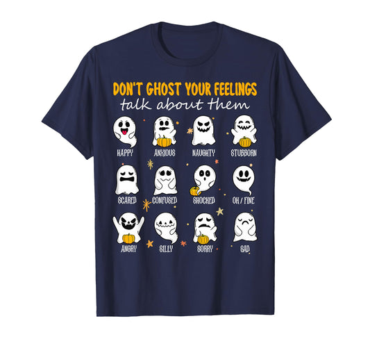 Halloween School Counselor Don't Ghost Your Feeling Teacher T-Shirt