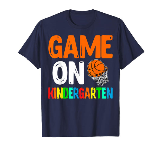 Game On Kindergarten Basketball 100th Day Of School T-Shirt