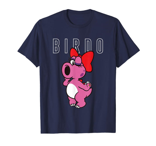 Super Mario Bros Birdo Big Pink Portrait Simple Text T-Shirt