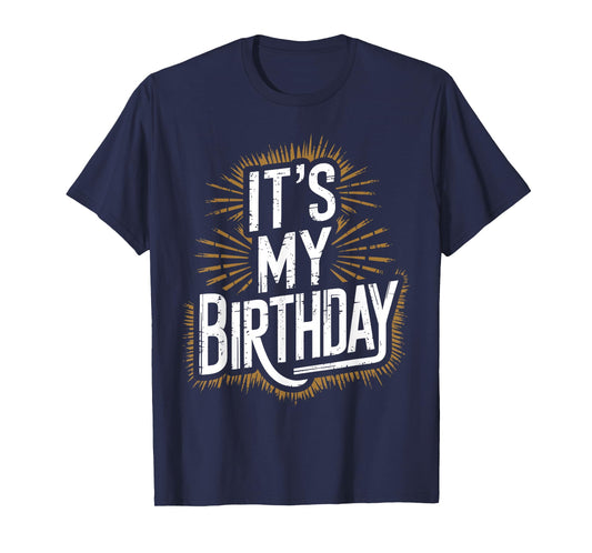 Vintage It's My Birthday Distressed Men Women Kids B-day T-Shirt