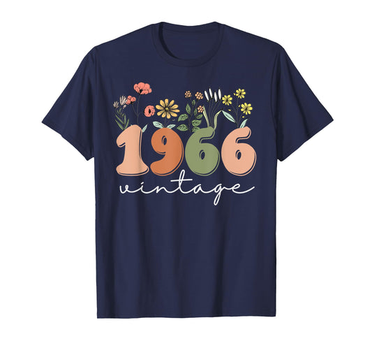 60 Years Old Vintage 1966 60th Birthday Tee Wildflower Women T-Shirt