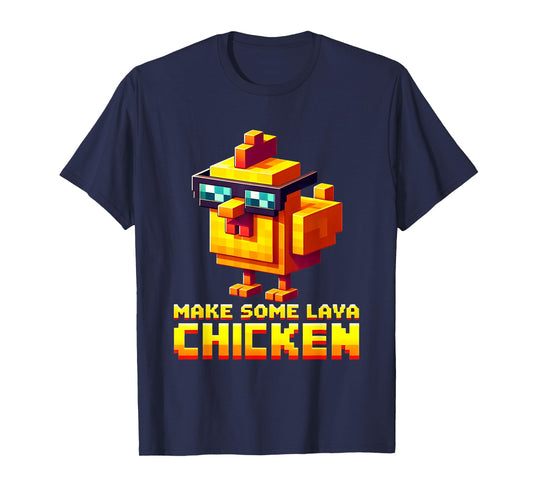 Chicken Make Some Pixel Art Funny Game Humor Meme T-Shirt