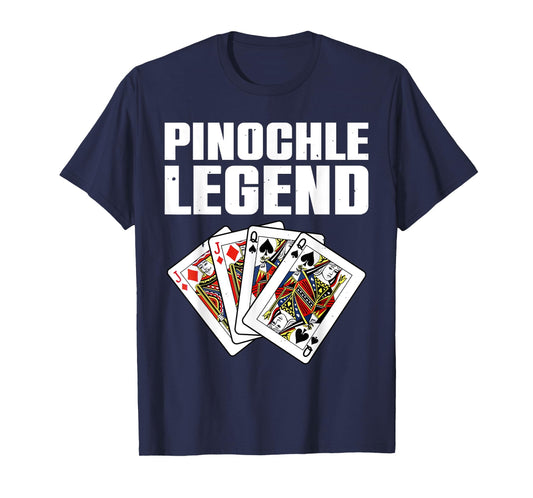 Funny Pinochle Art For Men Women Card Game Pinochle Players T-Shirt