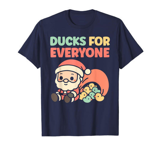 Ducks for Everyone, Kawaii Duck Lover, Cute Santa Claus T-Shirt