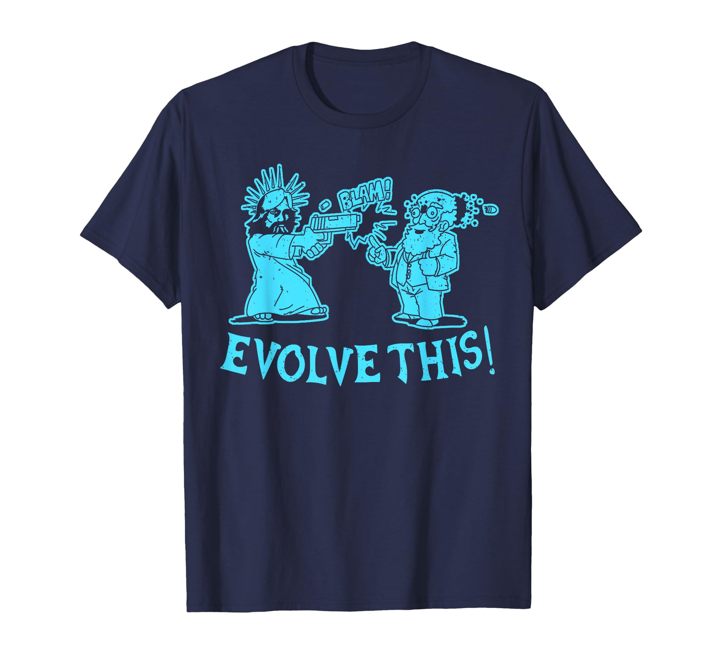 Vintage Evolve This Jesus And Darwin 2 T-Shirt