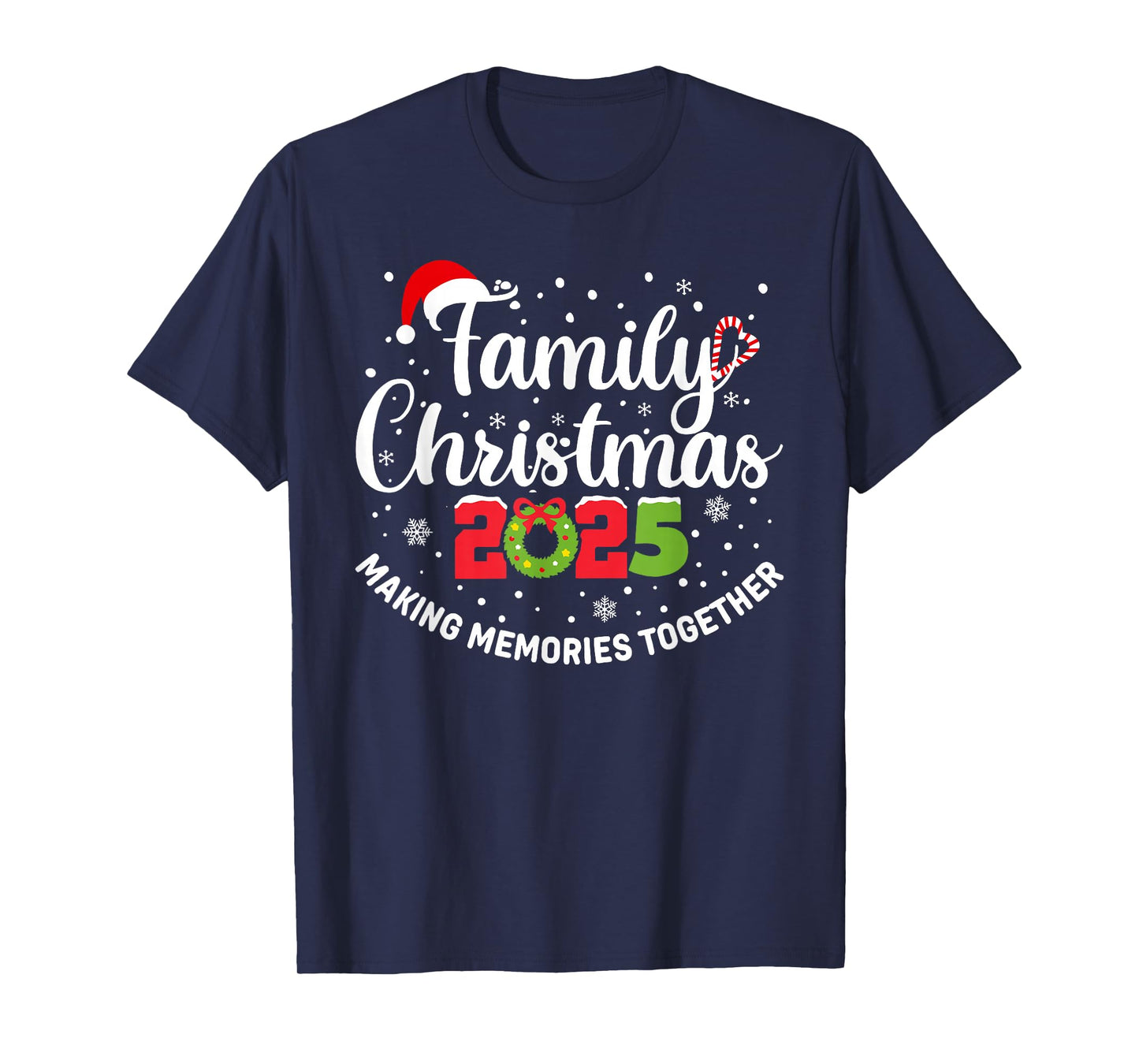 Family Christmas 2025 Xmas Santa Snowflake Pajamas Holiday T-Shirt
