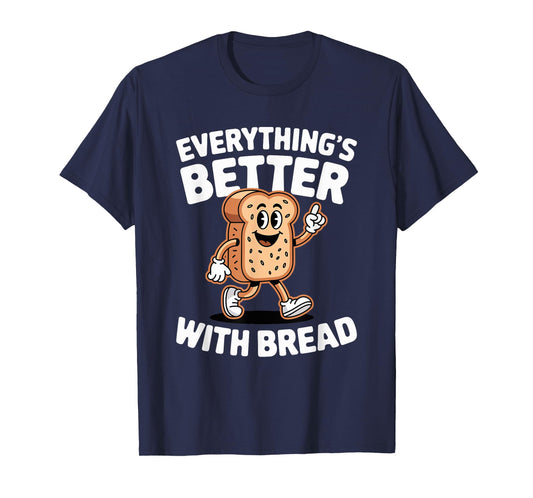 Funny Retro Vintage Bread Men Women Boys or Girls Bread T-Shirt