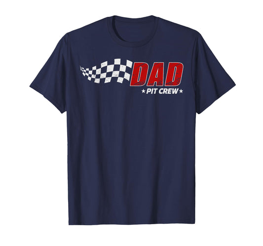 Dad Pit Crew Race Car Birthday Family Matching Pit Crew T-Shirt