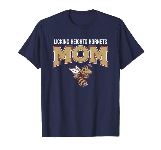 Licking Heights Hornets Logo Mom HS T-Shirt