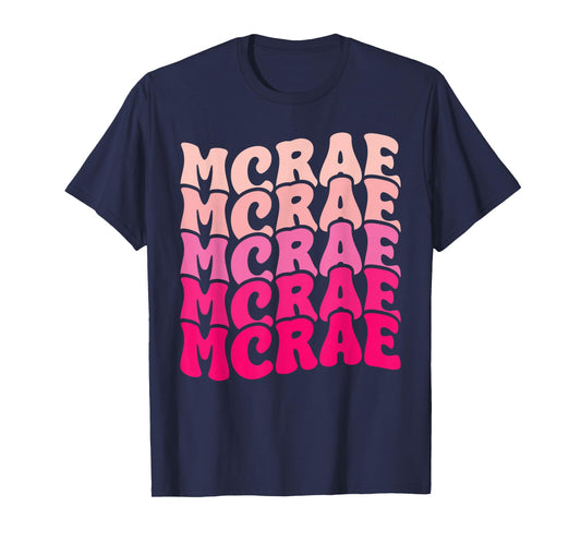 Personalized Name Mcrae I Love Mcrae 80's Groovy T-Shirt